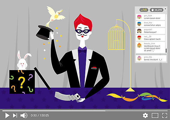 남자 일러스트 한명 사람 상반신 성인 상자 마술 마술사 토끼 트럼프 비둘기 손수건 새장 마술사모자 채팅 인터넷방송 크리에이터 국내일러스트 AI파일 직업 모자_잡화 1 포유류 조류 반려동물 놀이용품 케이지 파일형식 벡터 1인미디어