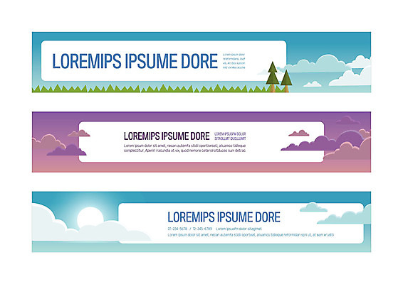 나무 구름 템플릿 배너 배너템플릿 가로배너 사각프레임 초원 사람없음 태양 현수막 배너세트 AI파일 자연요소 식물 프레임 가로 세트 사각형 파일형식 벡터