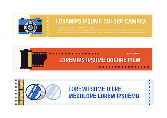 템플릿 배너 배너템플릿 가로배너 사각프레임 사람없음 카메라 CD 현수막 필름 여러장 배너세트 AI파일 다수 프레임 가로 전자제품 세트 사각형 파일형식 벡터