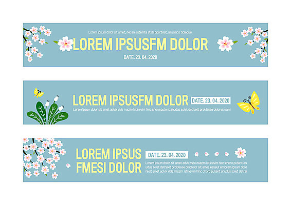 템플릿 배너 배너템플릿 가로배너 꽃 나비 두마리 나뭇잎 사각프레임 사람없음 현수막 벚나무 배너세트 AI파일 나무 식물 곤충 잎 2 프레임 가로 세트 사각형 벚꽃 파일형식 벡터