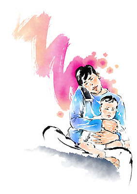 전신 PSD 남자 아들 일러스트 캘리그라피 안기 붓터치 사람 앉기 성인 두명 스마트폰 육아 아기 잡기 아빠 통화 육아대디 싱글대디 한부모가족 국내일러스트 가족 모션 핸드폰 스마트기기 파일형식