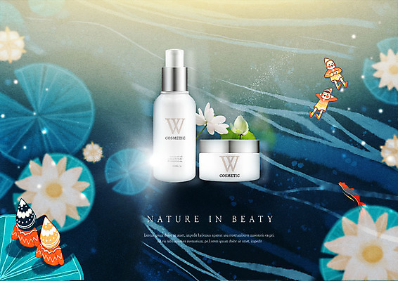 전신 PSD 편집이미지 여자 남자 어린이 요정 연꽃 어류 사람 앉기 여러명 뒷모습 뷰티 화장품 고깔모자 크림 로션 내추럴 에센스 이미지편집 모자_잡화 꽃 뷰포인트 다수 모션 수중동물 파일형식