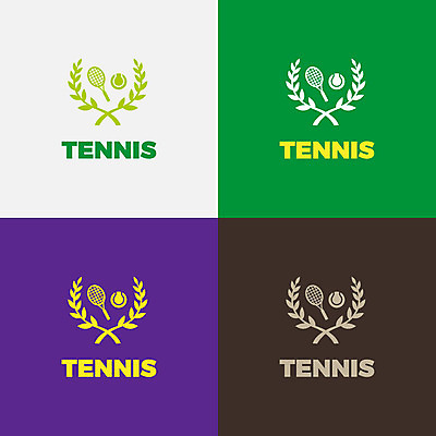 아이콘 사람없음 컬러풀 테니스 테니스라켓 테니스용품 테니스공 심볼 월계수 2D아이콘 AI파일 스포츠용품 컬러 공 구기 라켓 파일형식 벡터