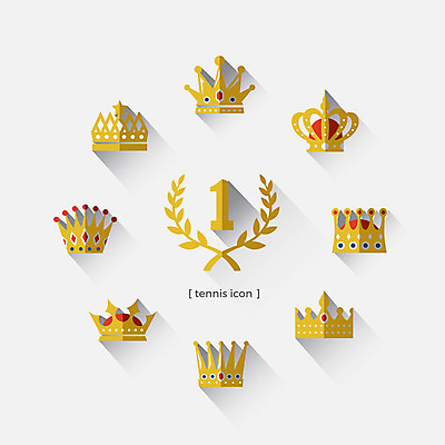 아이콘 1 스포츠용품 왕관 사람없음 여러개 테니스 우승 테니스용품 월계수 2D아이콘 AI파일 스포츠 다수 구기 최고 오브젝트 파일형식 벡터