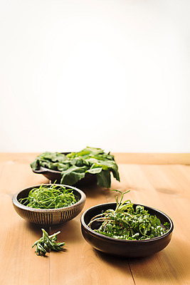포토 JPG 스튜디오촬영 그릇 채소 실내 사람없음 신선 유기농 나무바닥 냉이 돌나물 봄나물 유채나물 세발나물 제철음식 국내포토 식기 웰빙 음식 바닥 내부 나물 제철 파일형식
