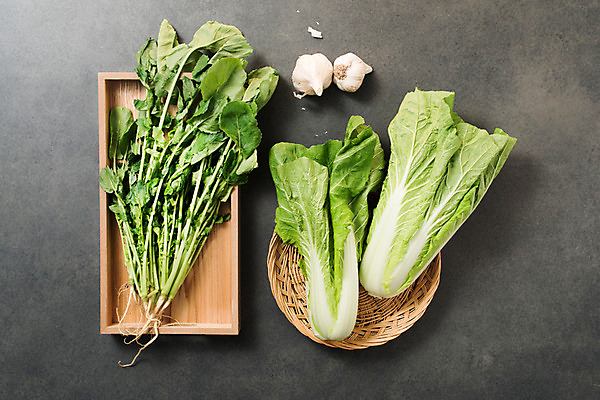 포토 JPG 스튜디오촬영 채소 실내 마늘 사람없음 하이앵글 소쿠리 신선 유기농 얼갈이배추 열무 플랫레이 국내포토 웰빙 뷰포인트 내부 바구니 플랫 무 배추 파일형식