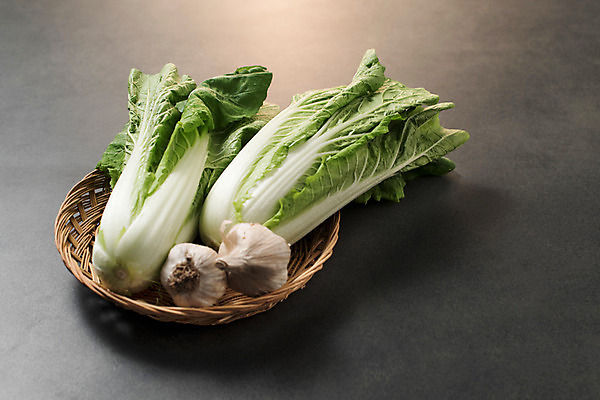포토 JPG 스튜디오촬영 채소 실내 마늘 사람없음 소쿠리 신선 유기농 얼갈이배추 국내포토 웰빙 내부 바구니 배추 파일형식