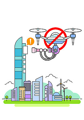 일러스트 빌딩 사람없음 카메라 촬영 금지 도시 느낌표 보안 드론 사생활 촬영금지 국내일러스트 AI파일 기호 안전 건물 전자제품 파일형식 벡터