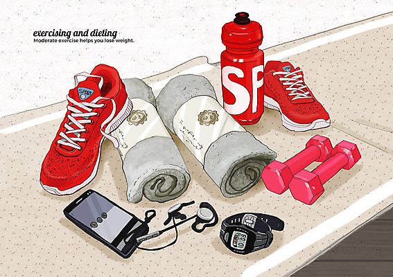 PSD 이어폰 운동화 다이어트 일러스트 건강 사람없음 스마트폰 수건 운동 아령 물병 손목시계 국내일러스트 시계 음향기기 신발 장신구 핸드폰 스마트기기 위생용품 물통 파일형식