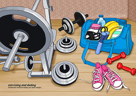 PSD 운동화 다이어트 일러스트 바나나 건강 사람없음 운동 운동기구 아령 역기 물병 줄넘기 운동가방 국내일러스트 신발 가방 과일 헬스 물통 파일형식
