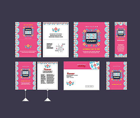 템플릿 배너템플릿 꽃잎 꽃 패턴 이벤트 사람없음 세트 현수막 전단 엽서 초대장 약도 소봉투 행사세트 행사템플릿 AI파일 식물 배너 지도 무늬 편지봉투 카드_감사 편지 홍보물 파일형식 벡터