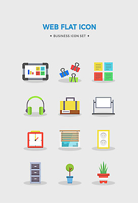 아이콘 화분 시계 비즈니스 사람없음 세트 사무용품 헤드셋 메모지 블라인드 콘센트 전기에너지 플랫아이콘 서랍장 화이트보드 클립 비즈니스아이콘 2D아이콘 AI파일 음향기기 가구 문구용품 헤드폰 에너지 커튼 파일형식 벡터