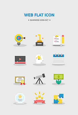 아이콘 별 리본 비즈니스 전구 화살 사람없음 세트 펜 망원경 현수막 우승 퍼즐 상패 플랫아이콘 문서 비즈니스아이콘 스프링노트 동영상 스케쥴러 2D아이콘 AI파일 자연요소 필기구 공책 최고 상_우승 파일형식 벡터