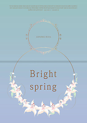 템플릿 꽃 부케 카드템플릿 프레임 사람없음 봄 초대장 원형프레임 꽃프레임 이미지템플릿 AI파일 식물 계절 꽃다발 카드_감사 원형 파일형식 벡터