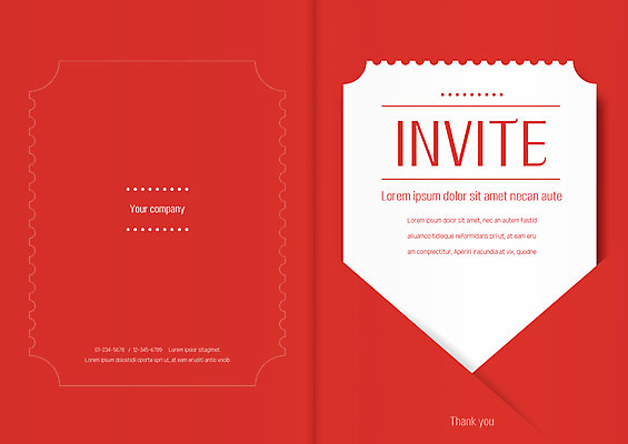 템플릿 기념일 카드템플릿 봉투 편지봉투 사람없음 빨간색 편지지 초대장 이미지템플릿 AI파일 카드프레임 컬러 카드_감사 프레임 이벤트 편지 파일형식 벡터