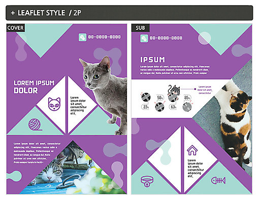 템플릿 ZIP 포스터 리플렛 여러마리 사람없음 반려동물 고양이 털실 전단템플릿 전단 반려 생선가시 인디자인 INDD 이미지템플릿 동물 다수 포유류 실 홍보물 파일형식