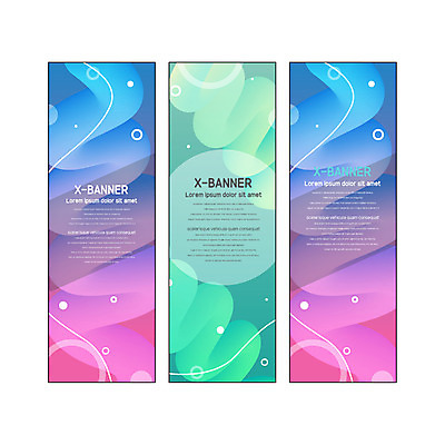 템플릿 배너 배너템플릿 세로배너 선 사각프레임 사람없음 현수막 원형 그라데이션 배너세트 엑스배너 AI파일 도형 프레임 세로 세트 사각형 파일형식 벡터