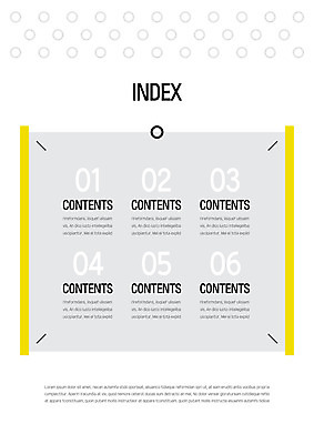 템플릿 내지 사람없음 숫자 노란색 물방울무늬 프레젠테이션 문서템플릿 서식 레이아웃 문서 제안서 목차 이미지템플릿 AI파일 문자 컬러 무늬 파일형식 벡터