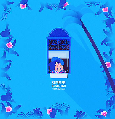 여자 꽃 화분 백그라운드 잎 일러스트 한명 사람 상반신 성인 여름 파란색 선글라스 턱괴기 창가 창밖 성인여자한명만 여름배경 국내일러스트 AI파일 식물 1 계절 안경 컬러 창문 모션 여자한명만 성인여자만 파일형식 벡터