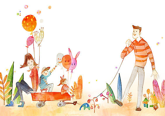 전신 PSD 여자 남자 행복 어린이 인형 일러스트 가족 나뭇잎 미소 사람 여러명 성인 카트 당기기 승차 어린이날 5월행사 가정의달 풍선 국내일러스트 기념일 감정 다수 잎 관계 모션 표정 이벤트 5월 파일형식