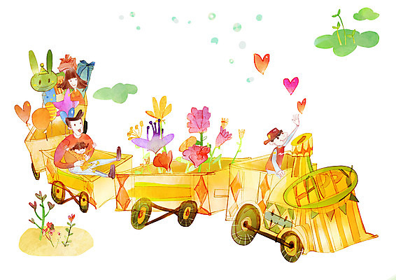 PSD 여자 남자 꽃 행복 어린이 일러스트 가족 안기 사람 여러명 상반신 성인 기차 하트 즐거움 가정의달 풍선 국내일러스트 모양 식물 감정 육상교통 다수 관계 모션 대중교통 5월 파일형식