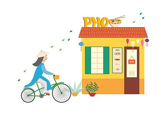 전신 여자 일러스트 한명 사람 성인 상점 식당 자전거 창업 동남아음식 베트남음식 쌀국수 아오자이 성인여자한명만 국내일러스트 AI파일 1 음식 바이크 전통의상 국수 자영업 여자한명만 성인여자만 파일형식 벡터