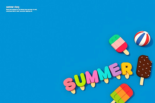 PSD 편집이미지 백그라운드 공 사람없음 여름 3D소스 3D 디지털합성 오브젝트 막대아이스크림 초코아이스크림 여름배경 편집3D 계절 아이스크림 파일형식