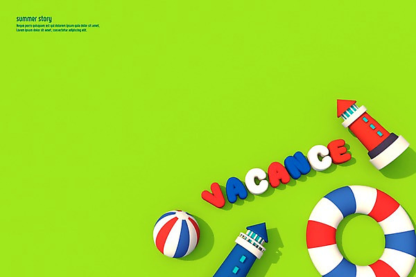 PSD 편집이미지 백그라운드 등대 사람없음 여름 여름휴가 바캉스 3D소스 3D 비치볼 디지털합성 오브젝트 튜브 여름배경 편집3D 계절 공 휴가 바캉스용품 파일형식 여름_계절