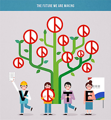 나무 여자 남자 일러스트 여러명 투표 선거 사회이슈 투표용지 투표소 기표문양 유권자 국내일러스트 AI파일 식물 문양 다수 컨셉 사람 민주주의 파일형식 벡터