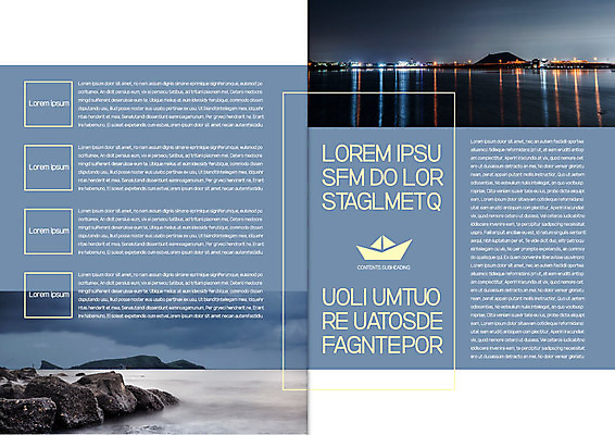 템플릿 편집 표지디자인 북디자인 출판디자인 내지 리플렛 섬 백그라운드 야경 북커버 팜플렛 해변 사람없음 반사 암석 해안도시 종이배 이미지템플릿 AI파일 바다 돌_바위 도시 야간 종이접기 파일형식 벡터 풍경_경치