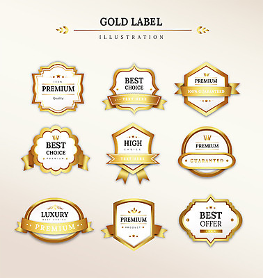 도형 리본 일러스트 프레임 사람없음 세트 라벨 금색 최고 고급 프리미엄 국내일러스트 AI파일 컬러 컨셉 파일형식 벡터