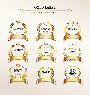 도형 별 리본 일러스트 나뭇잎 프레임 사람없음 세트 라벨 세일 금색 최고 고급 스페셜 국내일러스트 AI파일 자연요소 컬러 컨셉 잎 파일형식 벡터