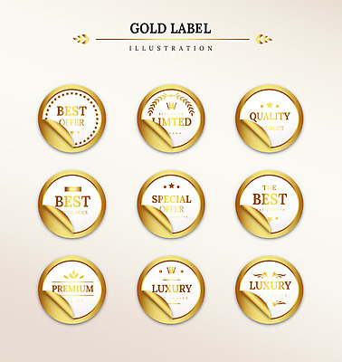 도형 별 리본 스티커 일러스트 프레임 사람없음 세트 라벨 금색 최고 고급 프리미엄 국내일러스트 AI파일 자연요소 컬러 컨셉 파일형식 벡터