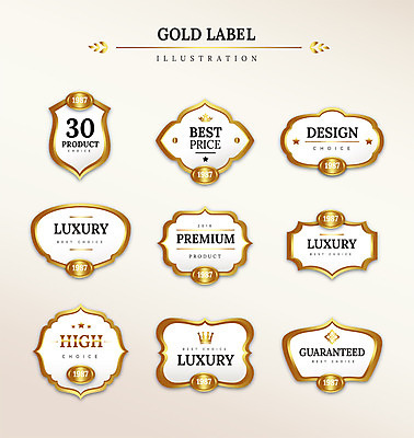 도형 리본 일러스트 왕관 프레임 사람없음 세트 라벨 금색 최고 고급 프리미엄 국내일러스트 AI파일 컬러 컨셉 파일형식 벡터