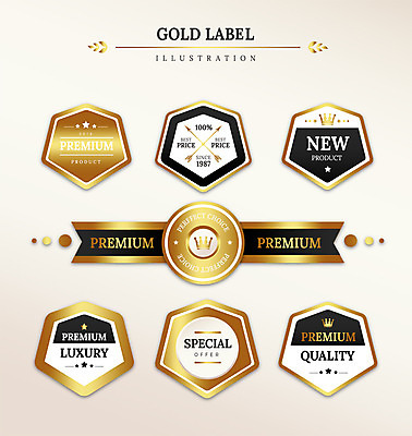 도형 리본 일러스트 왕관 프레임 사람없음 세트 라벨 금색 최고 고급 스페셜 프리미엄 국내일러스트 AI파일 컬러 컨셉 파일형식 벡터