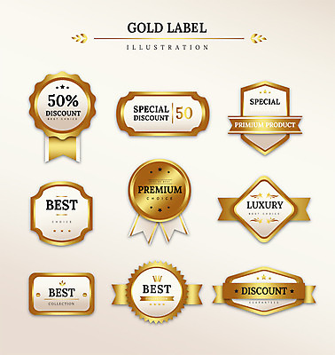 도형 리본 일러스트 왕관 프레임 사람없음 세트 라벨 세일 금색 최고 고급 50% 국내일러스트 AI파일 컬러 컨셉 퍼센트 파일형식 벡터