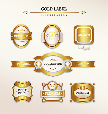 도형 리본 일러스트 왕관 프레임 사람없음 세트 라벨 금색 최고 고급 국내일러스트 AI파일 컬러 컨셉 파일형식 벡터