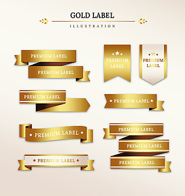 도형 별 리본 일러스트 프레임 사람없음 세트 라벨 금색 최고 고급 국내일러스트 AI파일 자연요소 컬러 컨셉 파일형식 벡터