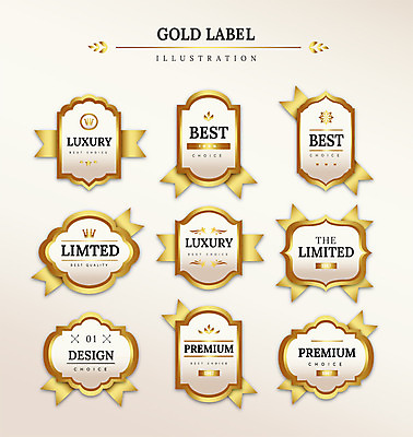 도형 리본 일러스트 프레임 사람없음 세트 라벨 금색 최고 고급 국내일러스트 AI파일 컬러 컨셉 파일형식 벡터