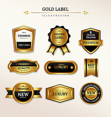 도형 리본 일러스트 프레임 사람없음 세트 라벨 금색 최고 고급 국내일러스트 AI파일 컬러 컨셉 파일형식 벡터