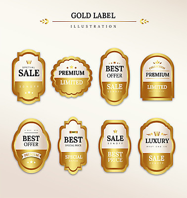 도형 리본 일러스트 프레임 사람없음 세트 라벨 세일 금색 최고 고급 국내일러스트 AI파일 컬러 컨셉 파일형식 벡터