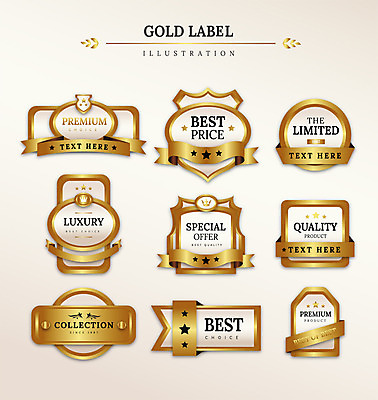 도형 리본 일러스트 프레임 사람없음 세트 라벨 금색 최고 고급 국내일러스트 AI파일 컬러 컨셉 파일형식 벡터