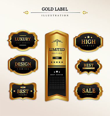 도형 리본 일러스트 프레임 사람없음 세트 라벨 세일 금색 최고 고급 국내일러스트 AI파일 컬러 컨셉 파일형식 벡터