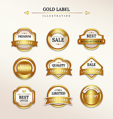 도형 리본 일러스트 프레임 사람없음 세트 라벨 세일 금색 최고 고급 국내일러스트 AI파일 컬러 컨셉 파일형식 벡터