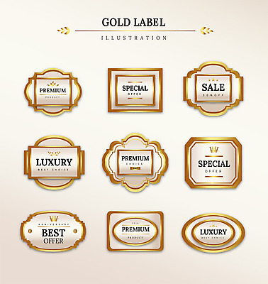 도형 리본 일러스트 프레임 사람없음 세트 라벨 세일 금색 최고 고급 국내일러스트 AI파일 컬러 컨셉 파일형식 벡터