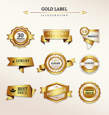 도형 리본 일러스트 프레임 사람없음 세트 라벨 금색 최고 고급 국내일러스트 AI파일 컬러 컨셉 파일형식 벡터