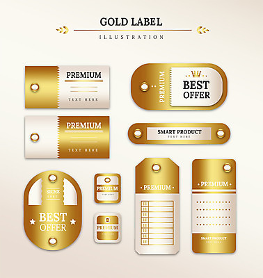 도형 리본 일러스트 프레임 사람없음 세트 라벨 금색 최고 고급 북마크 국내일러스트 AI파일 컬러 컨셉 파일형식 벡터