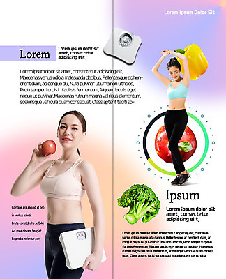전신 PSD 템플릿 표지디자인 북디자인 출판디자인 여자 내지 리플렛 다이어트 2단접지 북커버 파프리카 건강 미소 들기 사람 팜플렛 20대 성인 두명 운동 스트레칭 한국인 사과 브로콜리 체중계 성인여자만 이미지템플릿 채소 과일 모션 표정 동양인 청년 여자만 성인만 파일형식