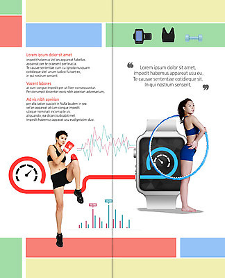전신 PSD 서양인 외국인 템플릿 표지디자인 북디자인 출판디자인 여자 내지 리플렛 2단접지 북커버 건강 사람 팜플렛 20대 성인 두명 운동복 운동 스트레칭 아령 한국인 권투글러브 막대그래프 훌라후프 스마트워치 성인여자만 이미지템플릿 옷 그래프 동양인 인종 청년 스마트기기 글러브 웨어러블 여자만 성인만 파일형식
