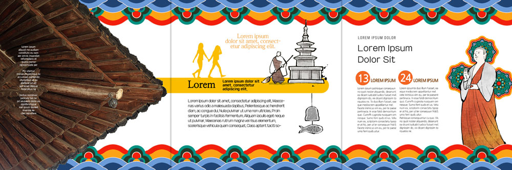 PSD 템플릿 편집 표지디자인 북디자인 출판디자인 표지 리플렛 북커버 3단접지 사람모양 팜플렛 사람없음 전통문양 탑 종 사찰 불상 물고기모양 처마끝 이미지템플릿 모양 전통 문양 건축물 불교 종교건축 파일형식